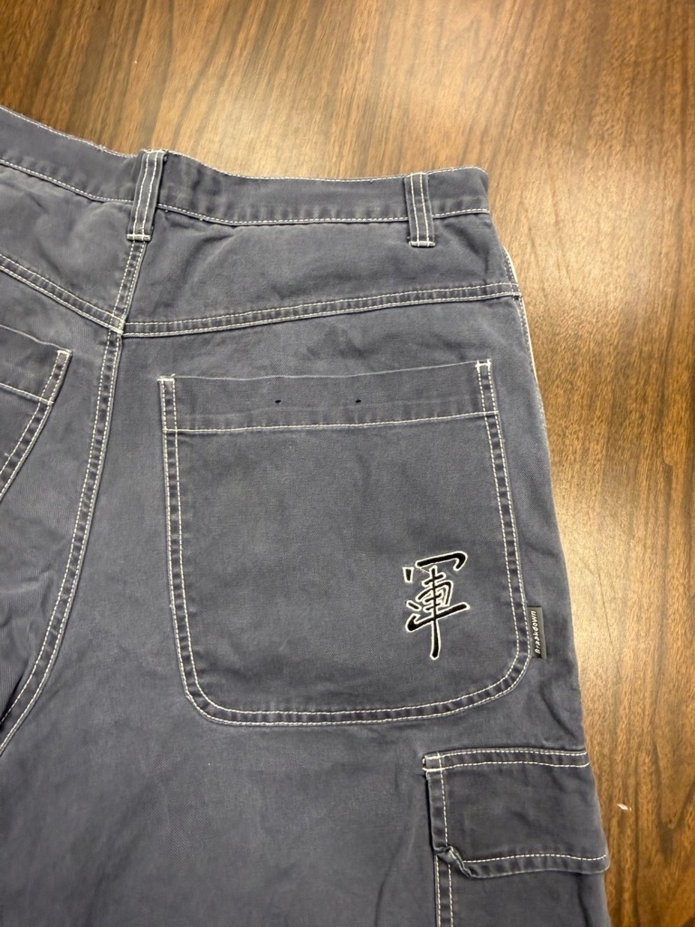 BreakDown Vintage Cargo Shorts in Faded Blue circa 1996 pre Y2K Rare Skater 🛹 - Picture 9 of 12